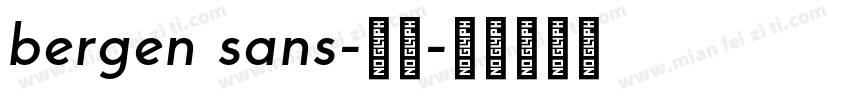 bergen sans-常规字体转换